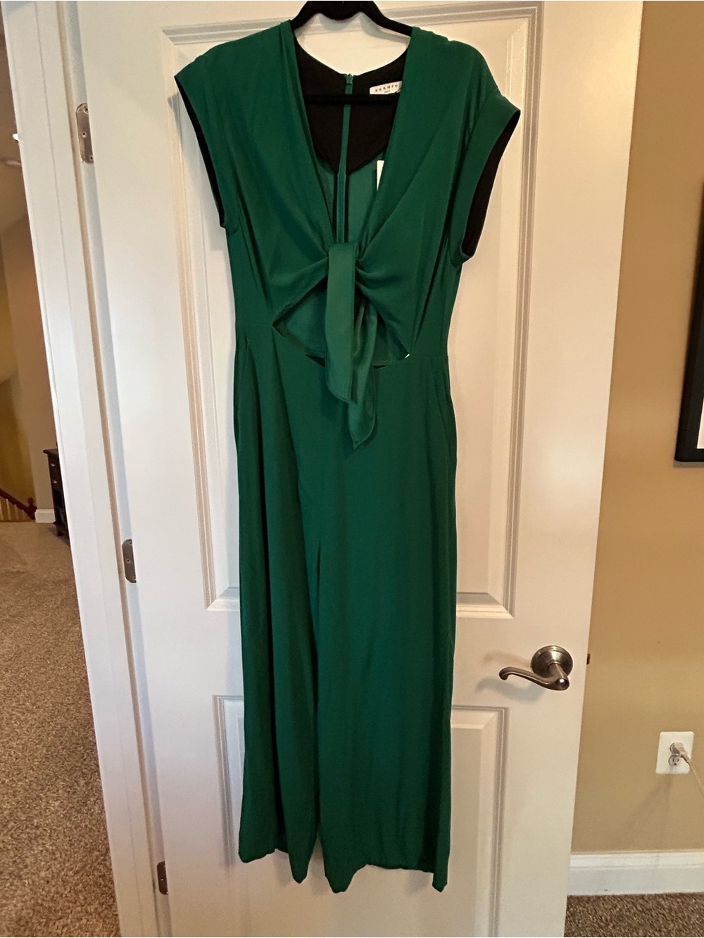 NWT Sandro Jason Green Tie-Front Women’s Jumpsuit
